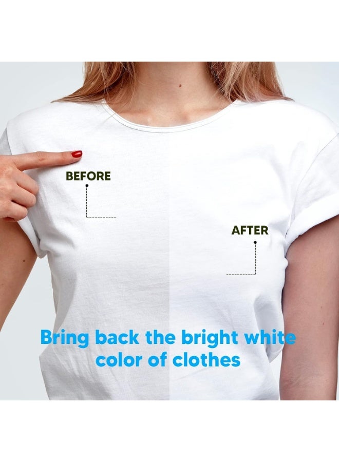 أقراص تبييض الغسيل، وأوراق امتصاص الألوان، ومنظفات البقع تمنع بشكل فعال الملابس من التحول إلى اللون الرمادي أو الأصفر | مستلزمات المنزل والغسيل 10 أقراص - Image 5